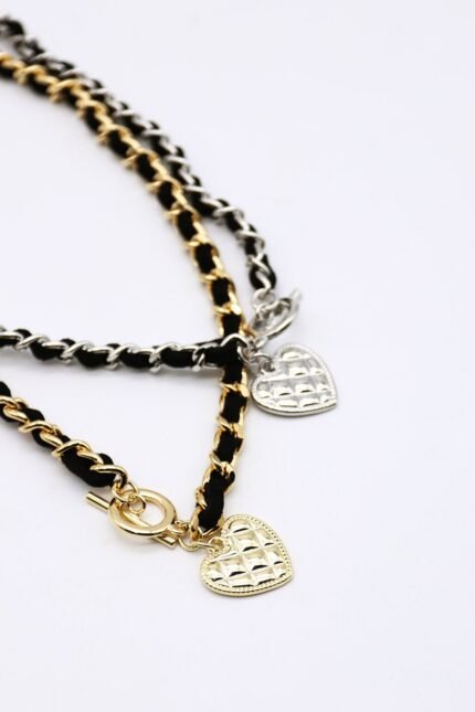 Black Chain Heart Necklace